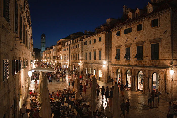 Old Town after dark, Croatia