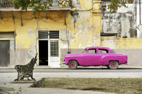 Pink Car Cuba