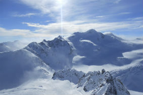 Snow covered Austrian Alps