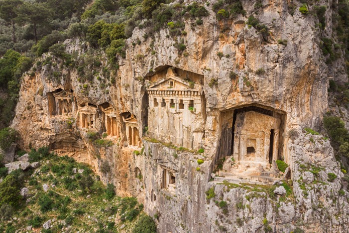 View of the Lycian Rock Tombs
