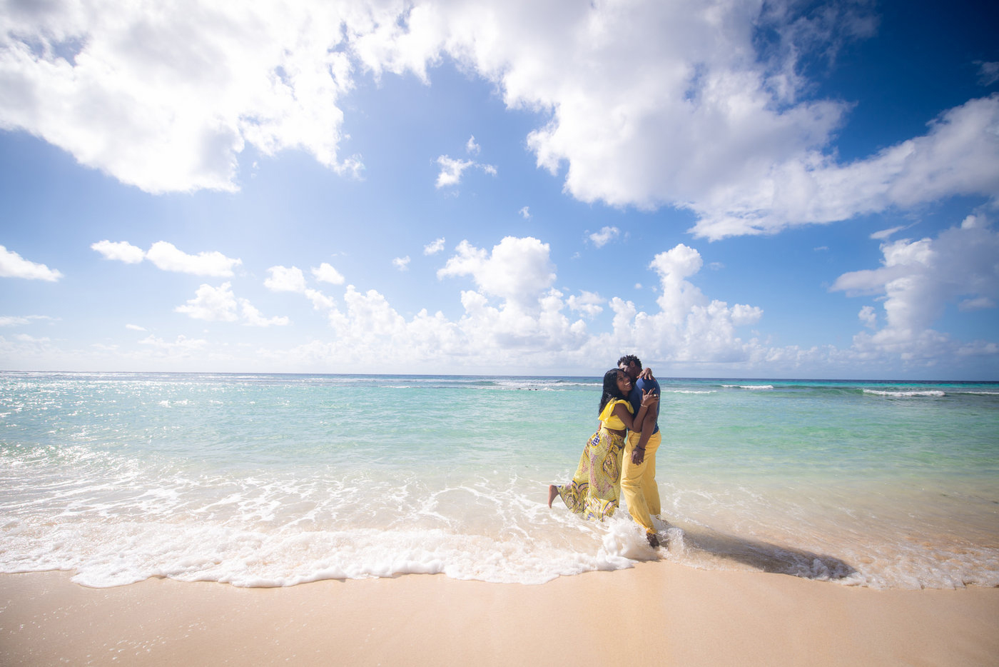 Couple On A Beach In Barbados