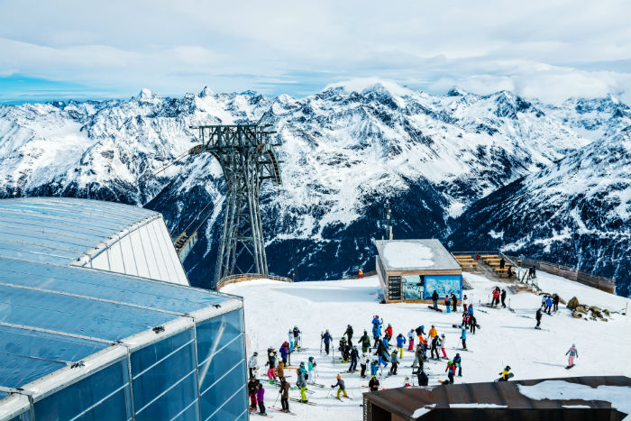 Mountain At Popular Ski Resort