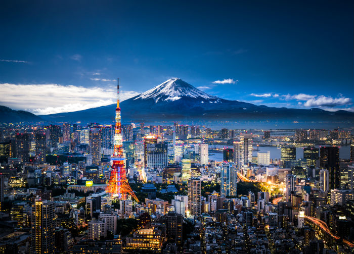 View Of Tokyo And Mount Fuji