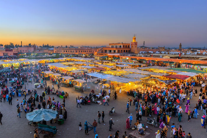 Markets At Night In Marrakesh