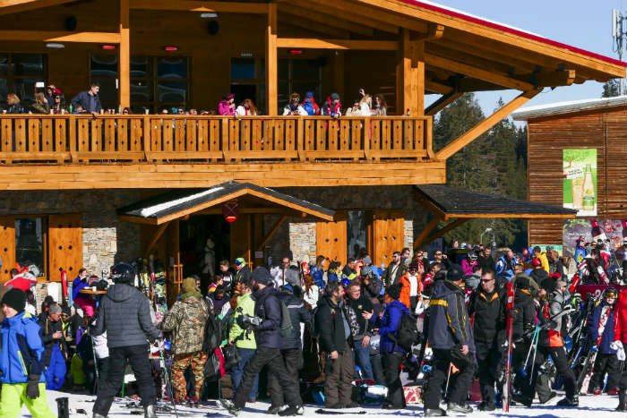 Chalet de ski occupé