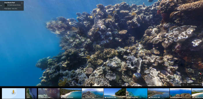 Great Barrier Reef on Google Maps