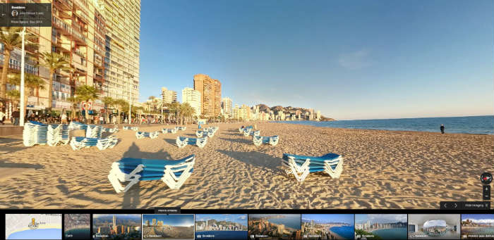 Benidorm Beach on Google Maps