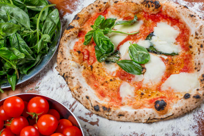 Naples-style pizza