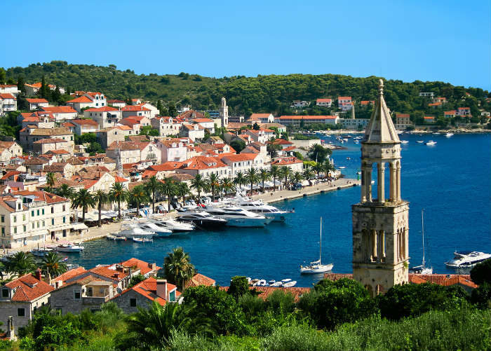 Hvar town and harbour, Croatia