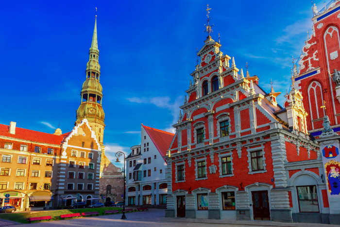 Colourful houses, Riga