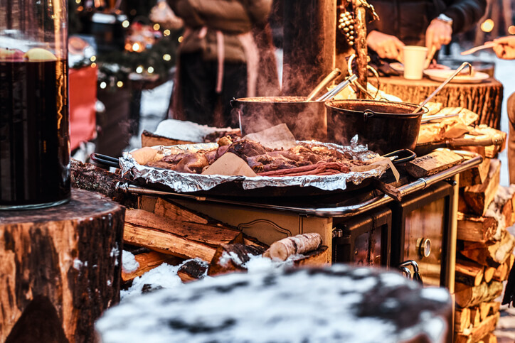 Street food at a Christmas market