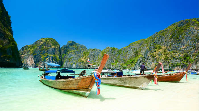 Maya Bay Thailand film location for The Beach