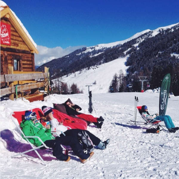 Tanning on the slopes