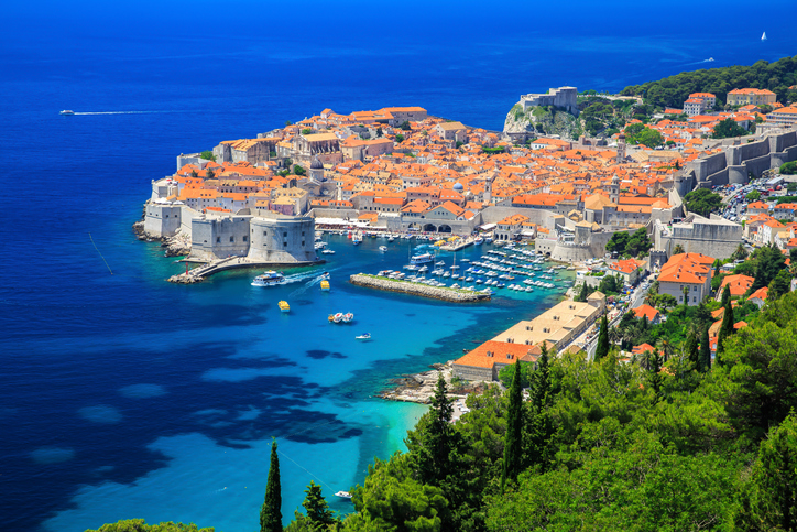 Longshot Of Dubrovnik Coastline
