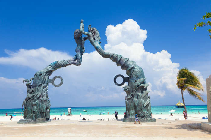 Portal Maya monument, Playa del Carmen, Mexico