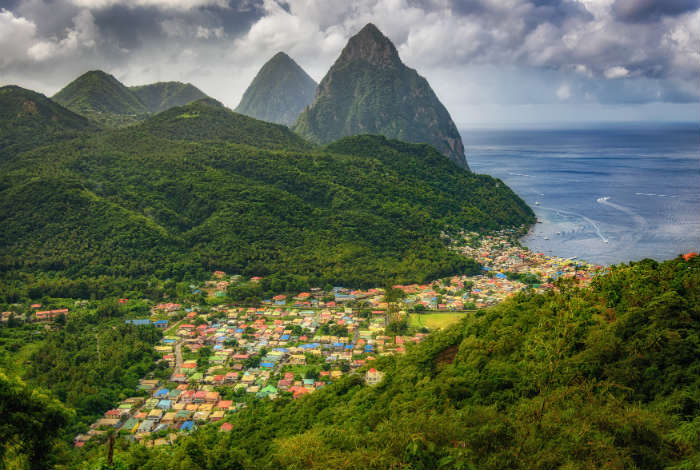Soufriere and the Piton Mountains