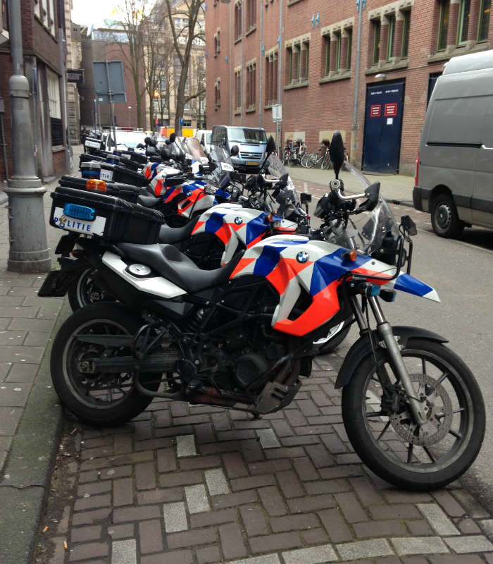 Police bikes in Amsterdam