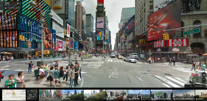 Times Square on Google Maps